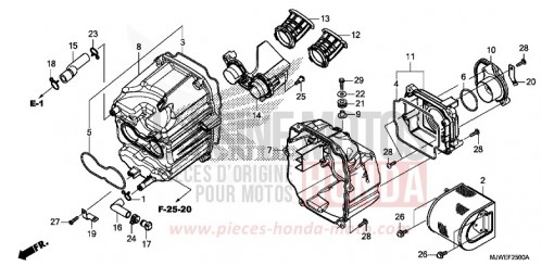 FILTRE A AIR CBR500RAG de 2016